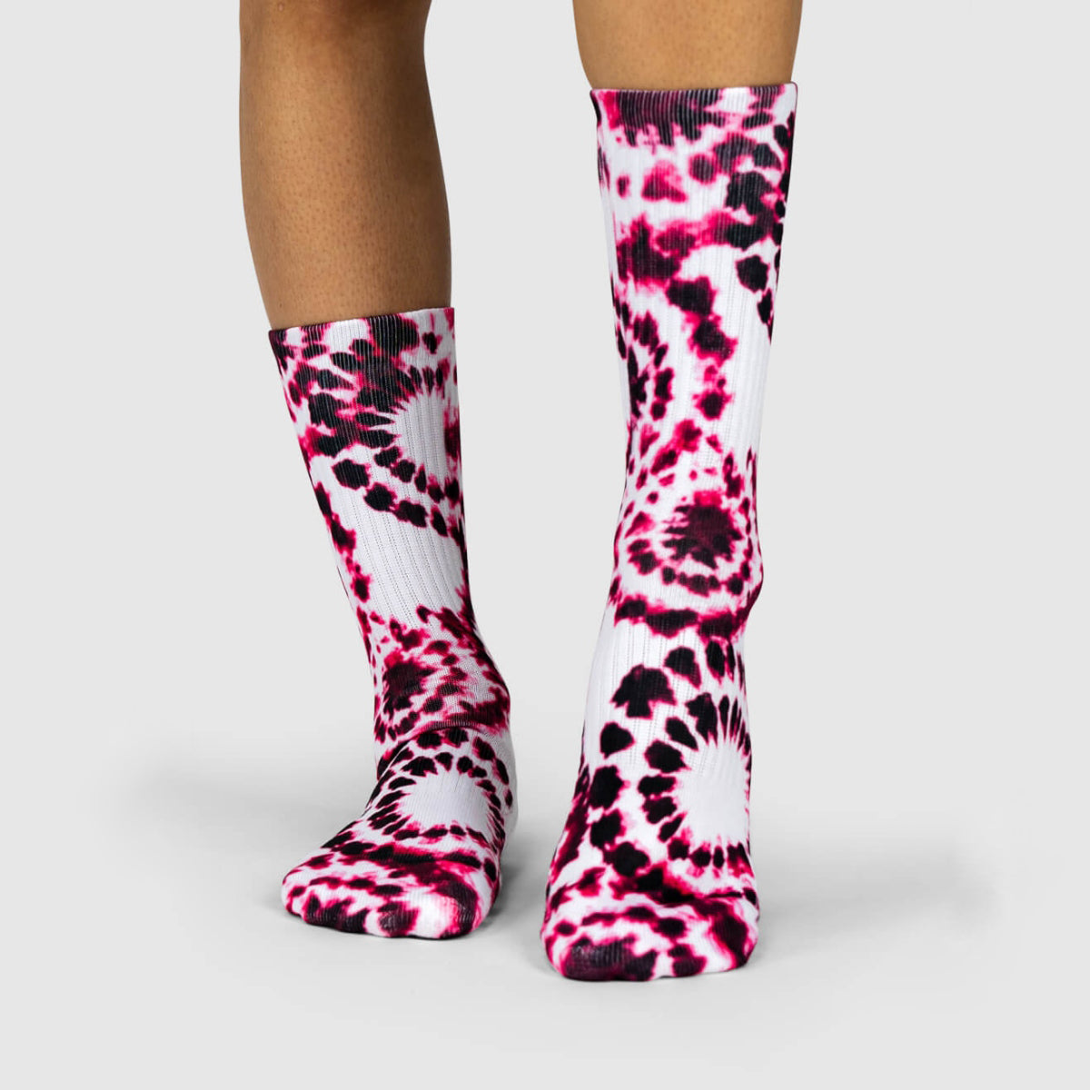 Pink Circle Tie Dye Socks