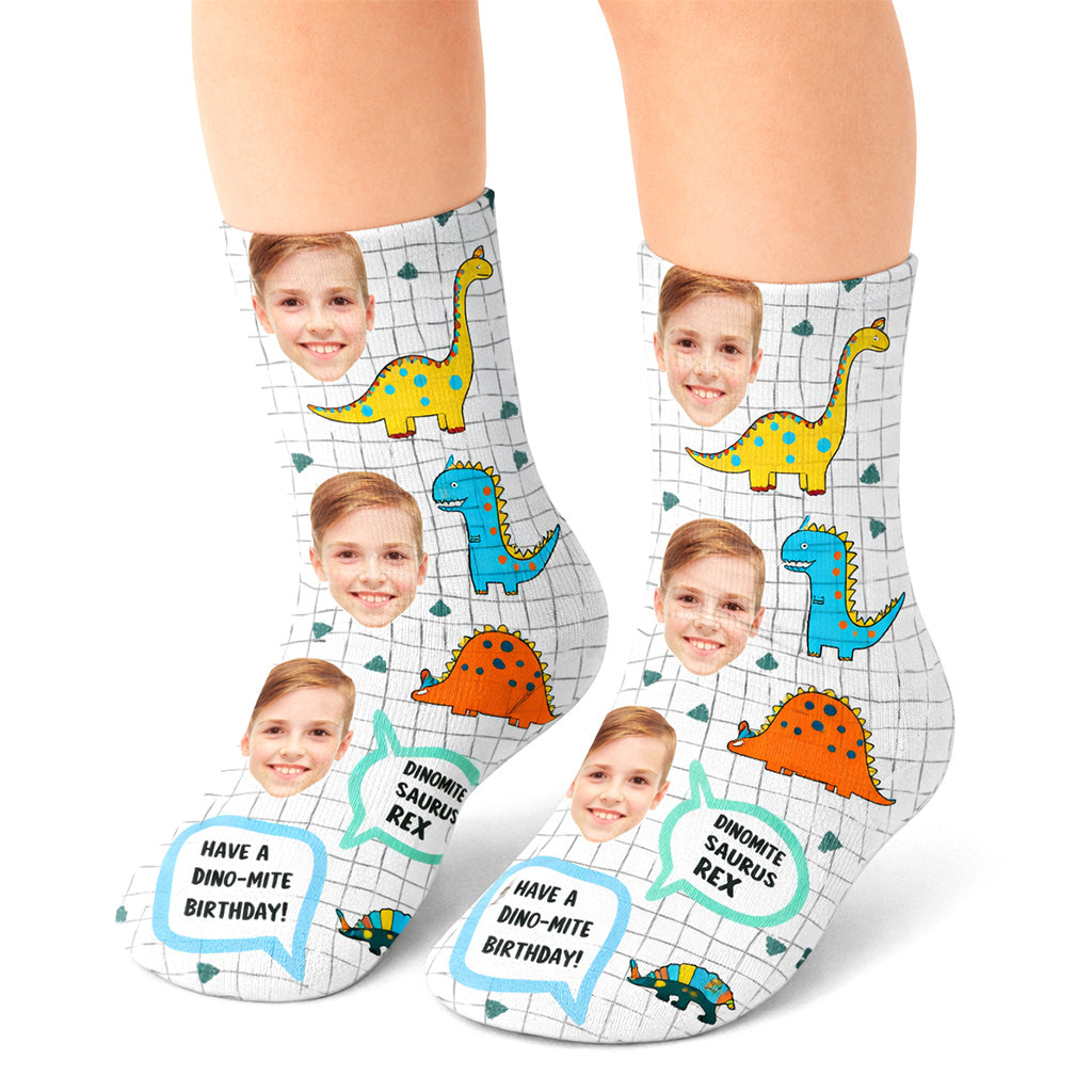 Dino-Mite Birthday Kids Socks