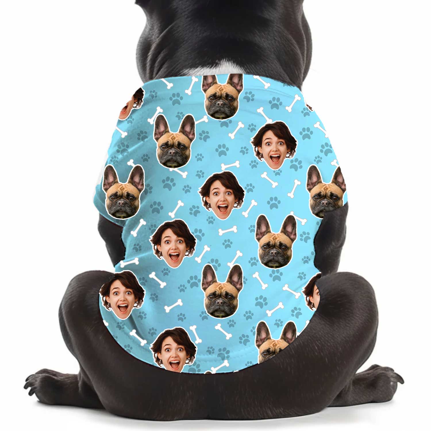 Dogsy Pattern Personalised Dog T Shirt
