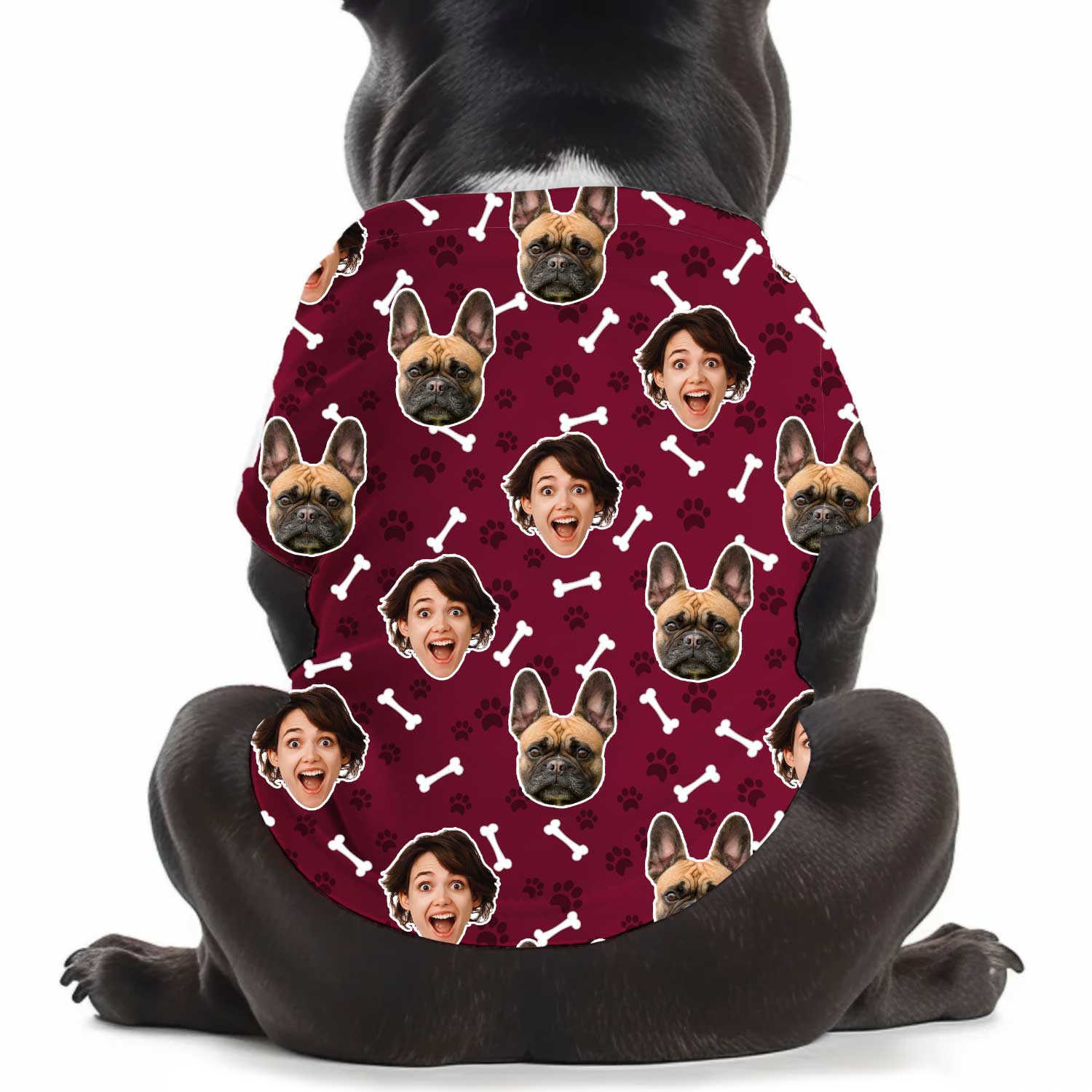 Dogsy Pattern Personalised Dog T Shirt