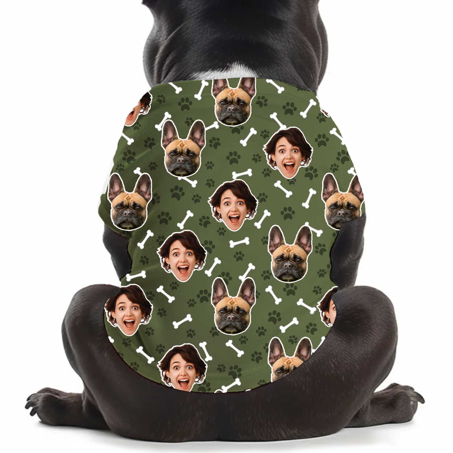 Dogsy Pattern Personalised Dog T Shirt