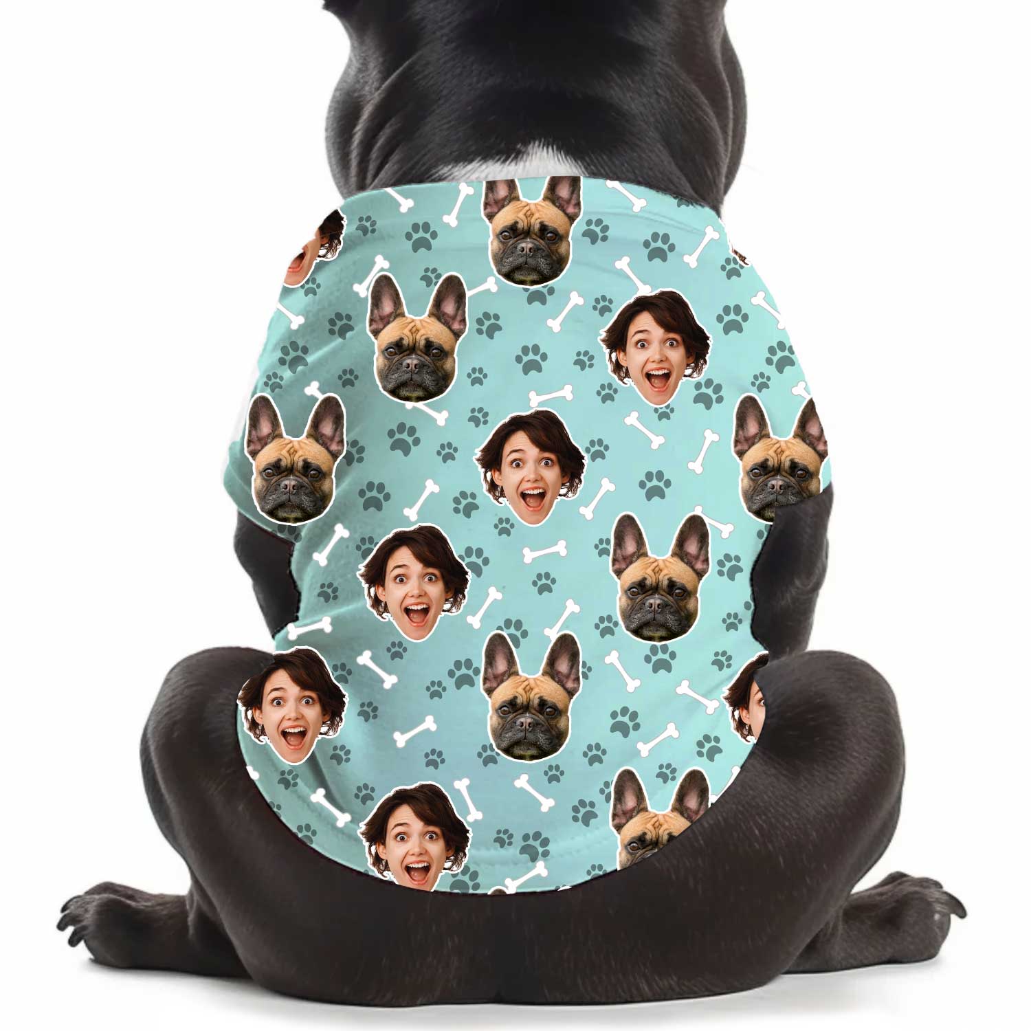 Dogsy Pattern Personalised Dog T Shirt