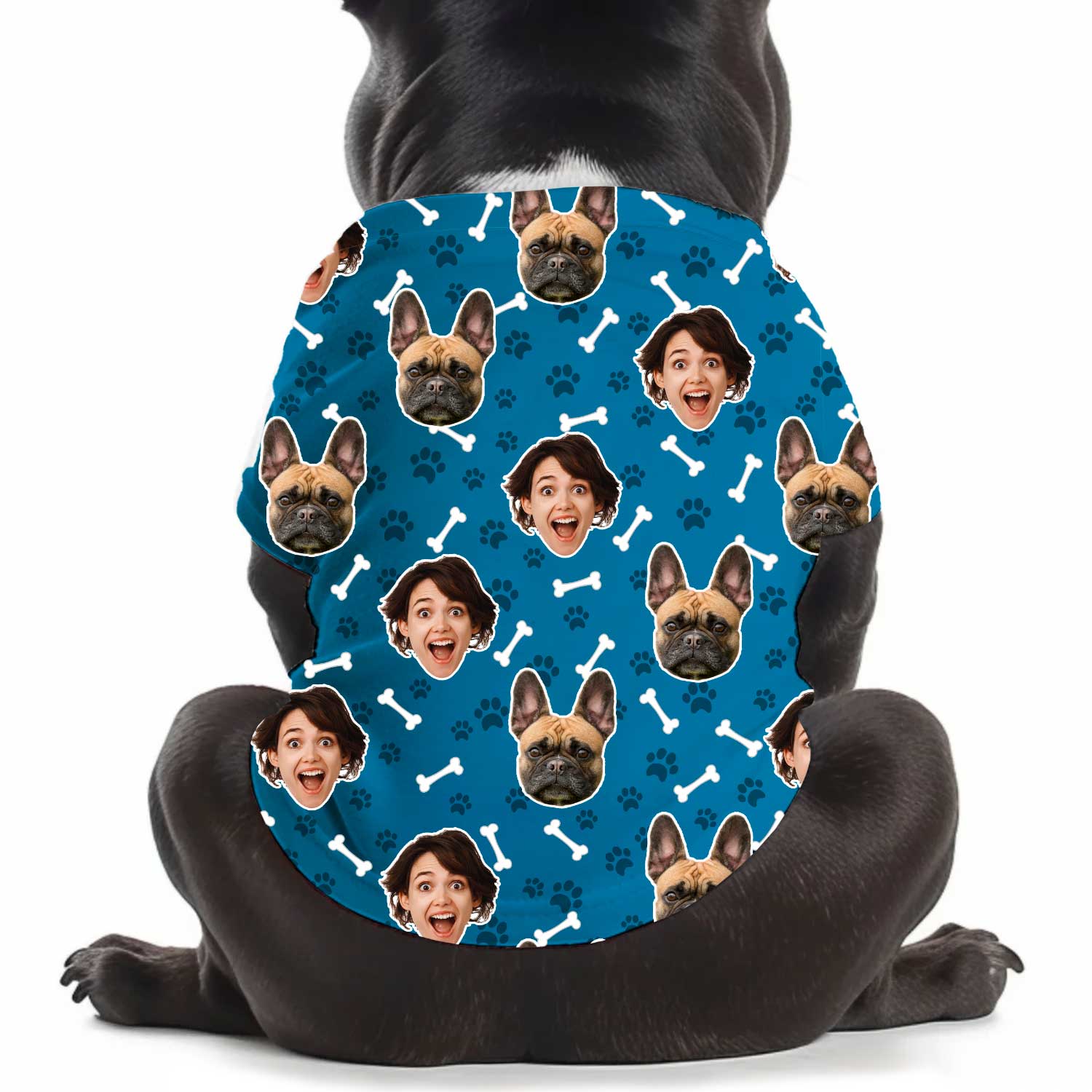 Dogsy Pattern Personalised Dog T Shirt