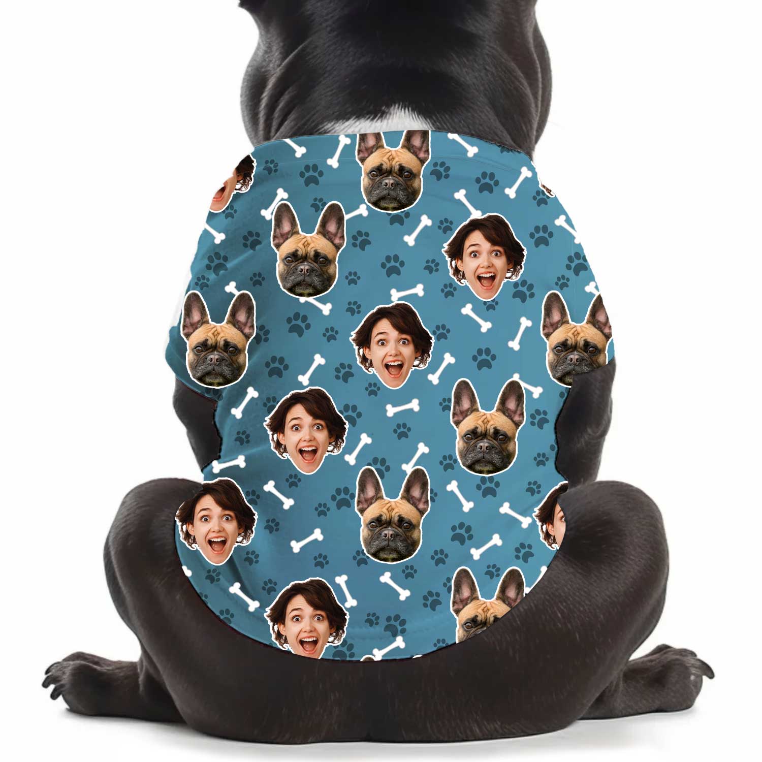 Dogsy Pattern Personalised Dog T Shirt