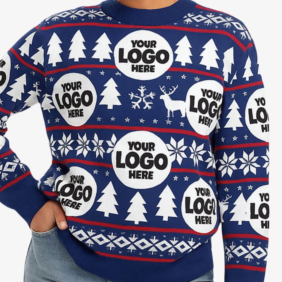 Your Logo Pattern Personalised Christmas Jumper