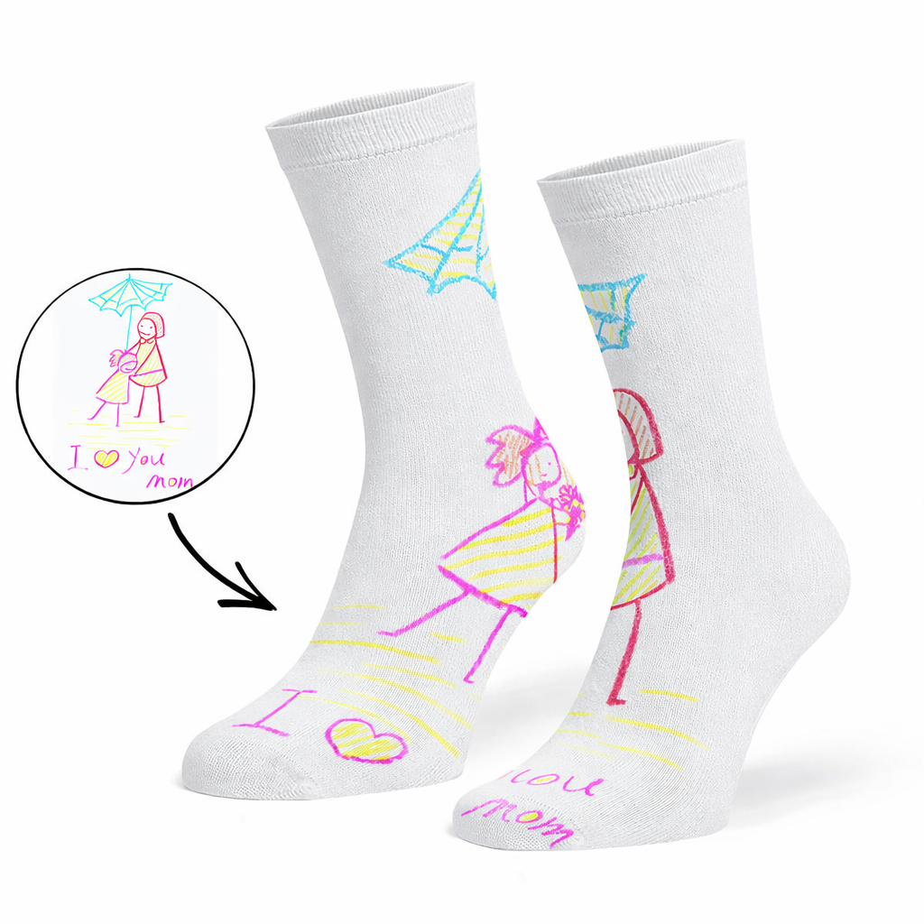 Kids Drawing Personalised Socks