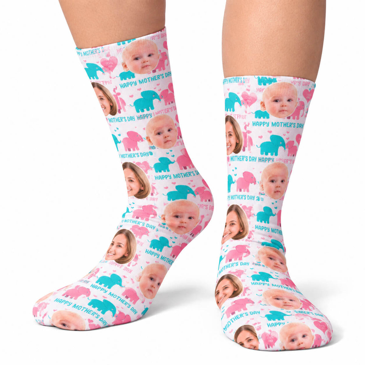 Mother's Day Elephant Socks