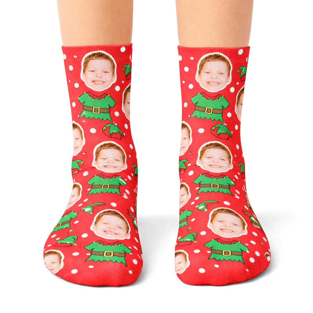 Elf Face Kids Socks