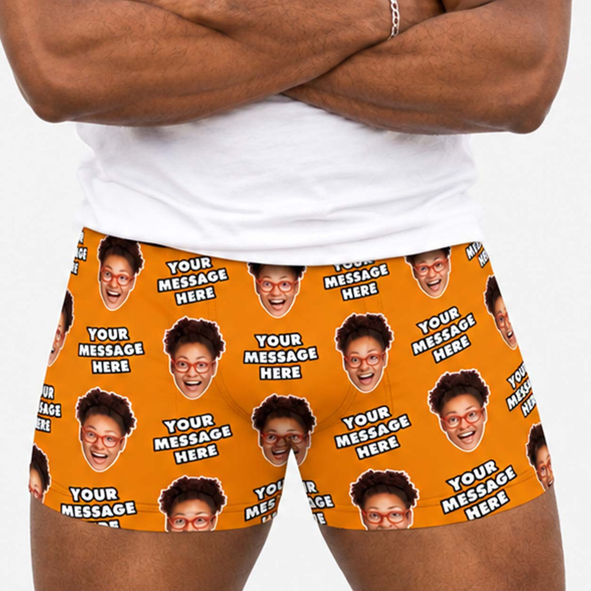 Your Personalised Message and Face Boxers