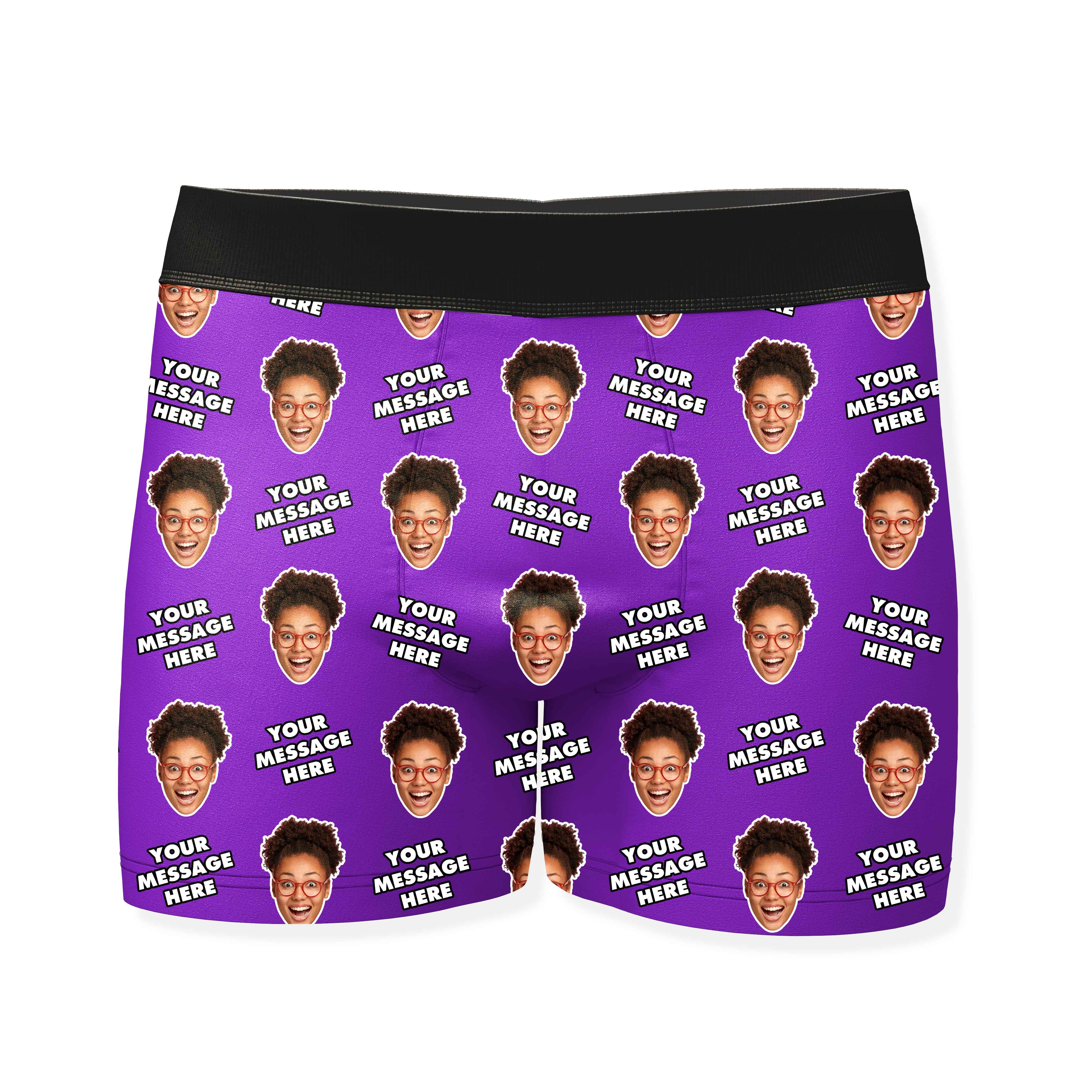 Your Personalised Message and Face Boxers