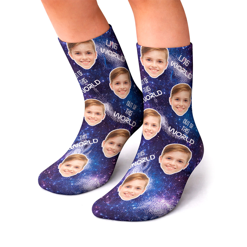 Face Galaxy Kids Socks