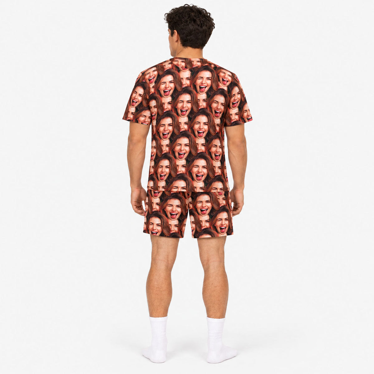 Men's Face Mash Pyjamas - Shorts Set