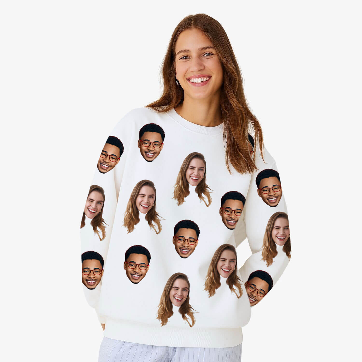 Couples Face Sweatshirt