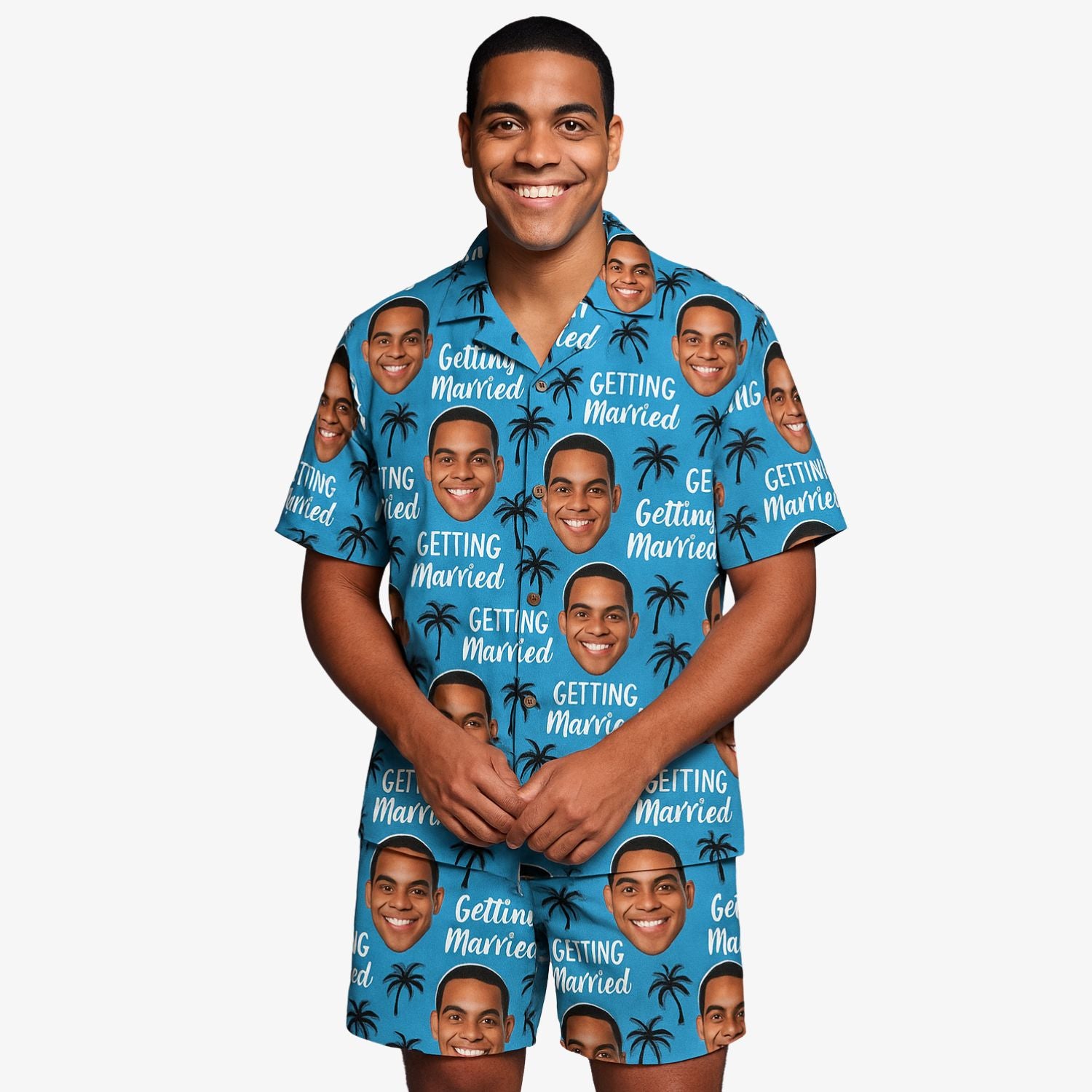 Getting Married Personalised Hawaiian Shirt Shorts Set