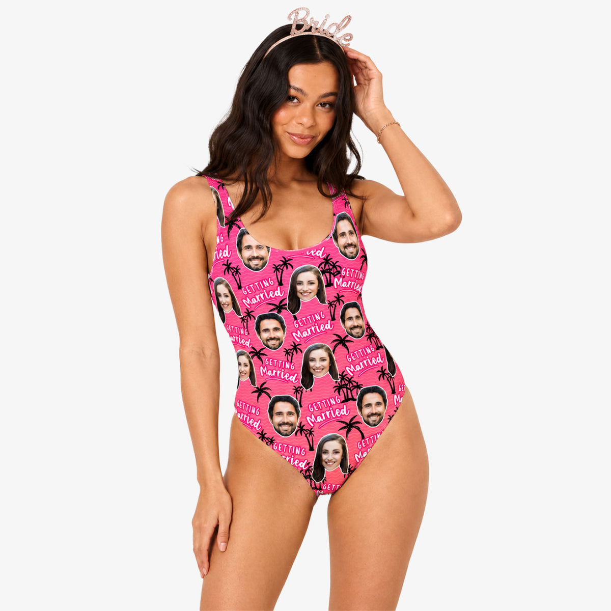 Getting Married Personalised Faces Swimsuit