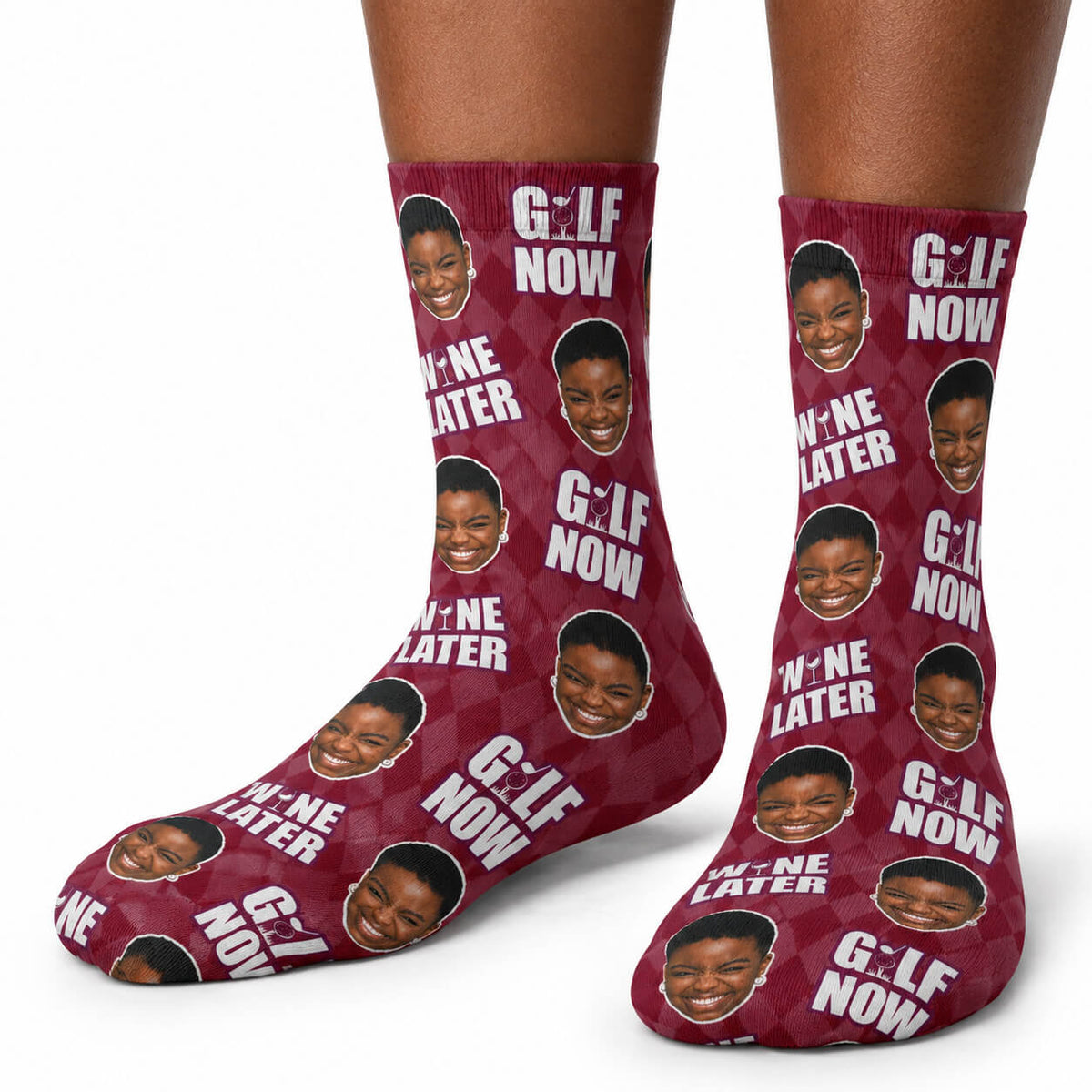 Golf Now, Wine Later Socks