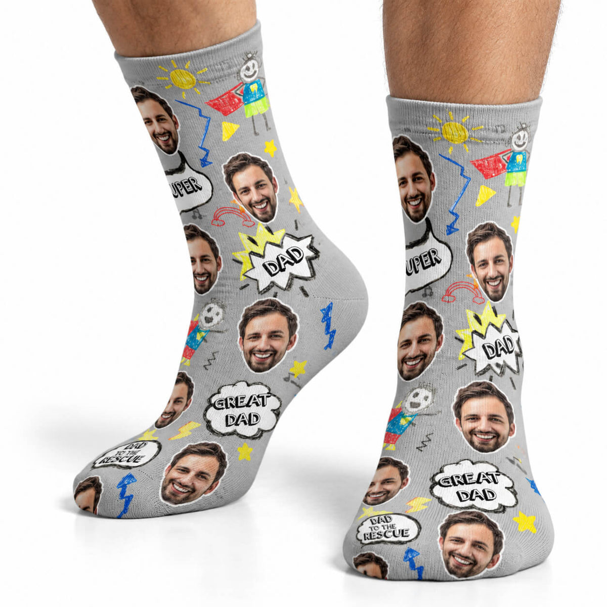 Great Dad Face Socks