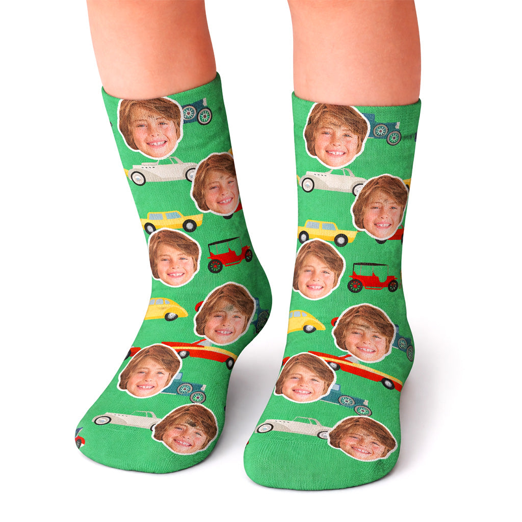 Car Face Kids Socks