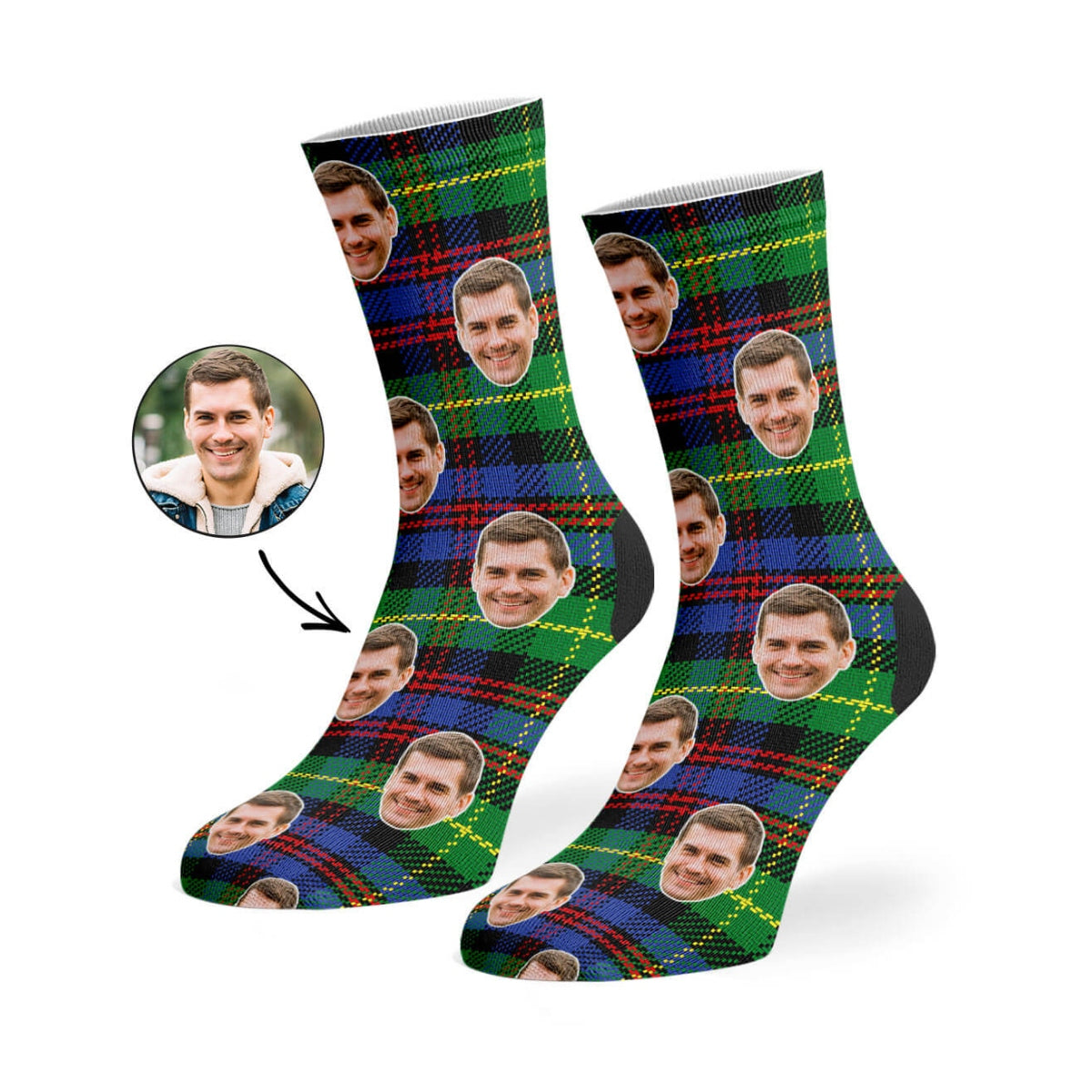 Scottish Tartan Green Socks