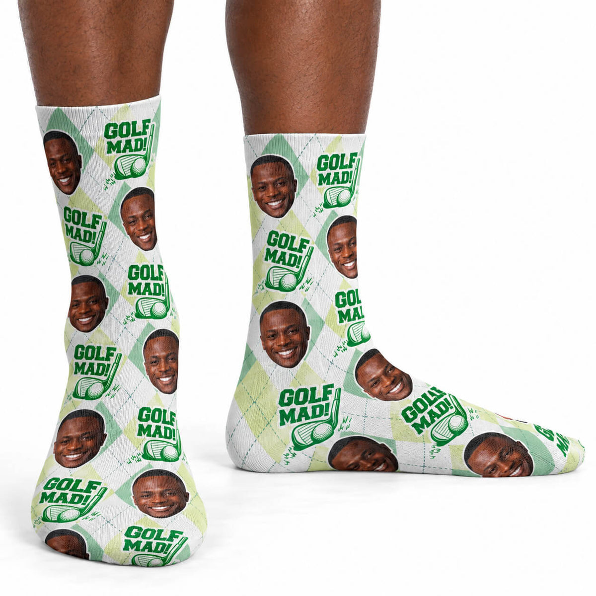 Green Golf Mad Socks