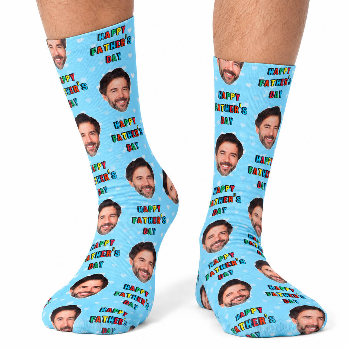 Happy Father's Day Hearts Socks