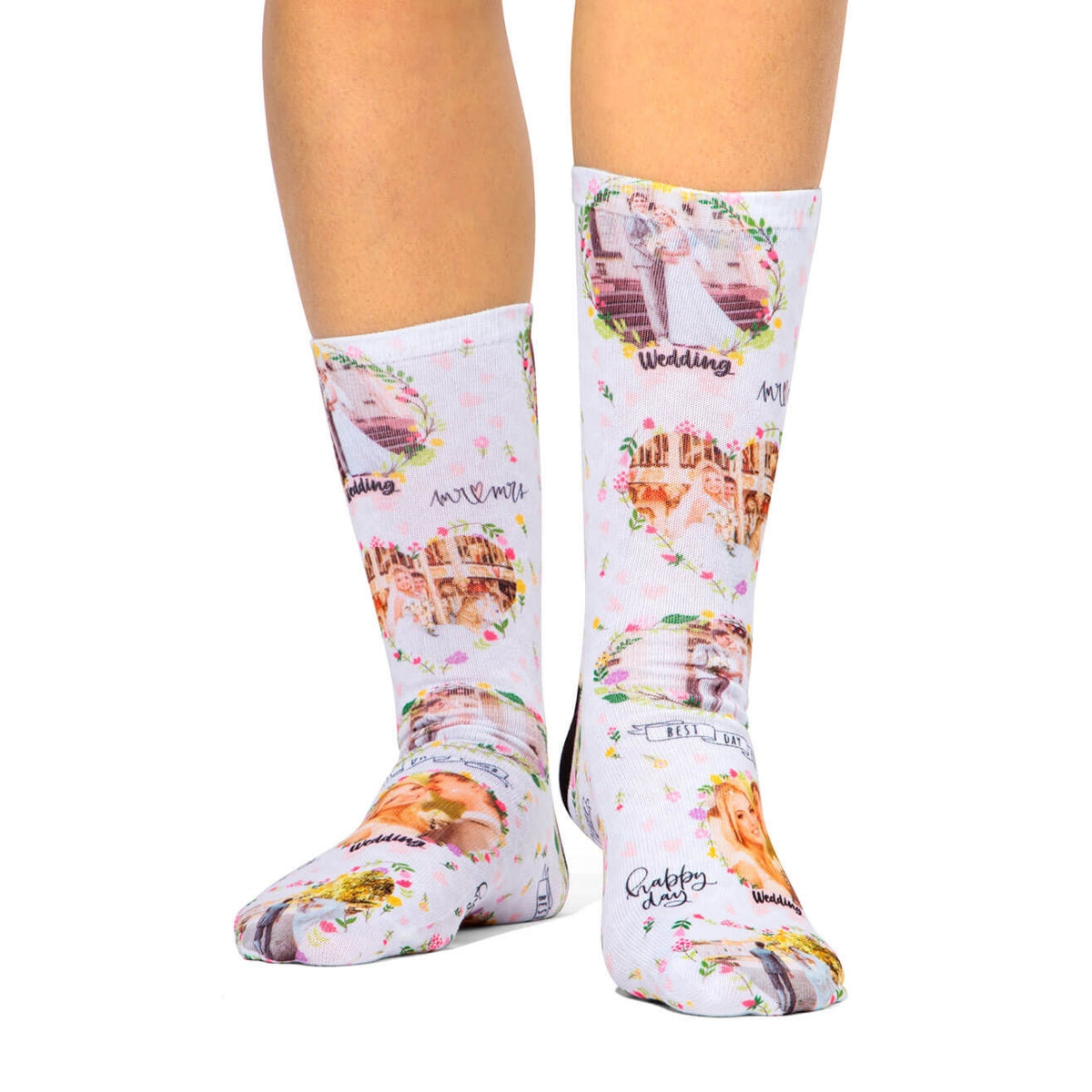 Wedding Photo Collage Socks