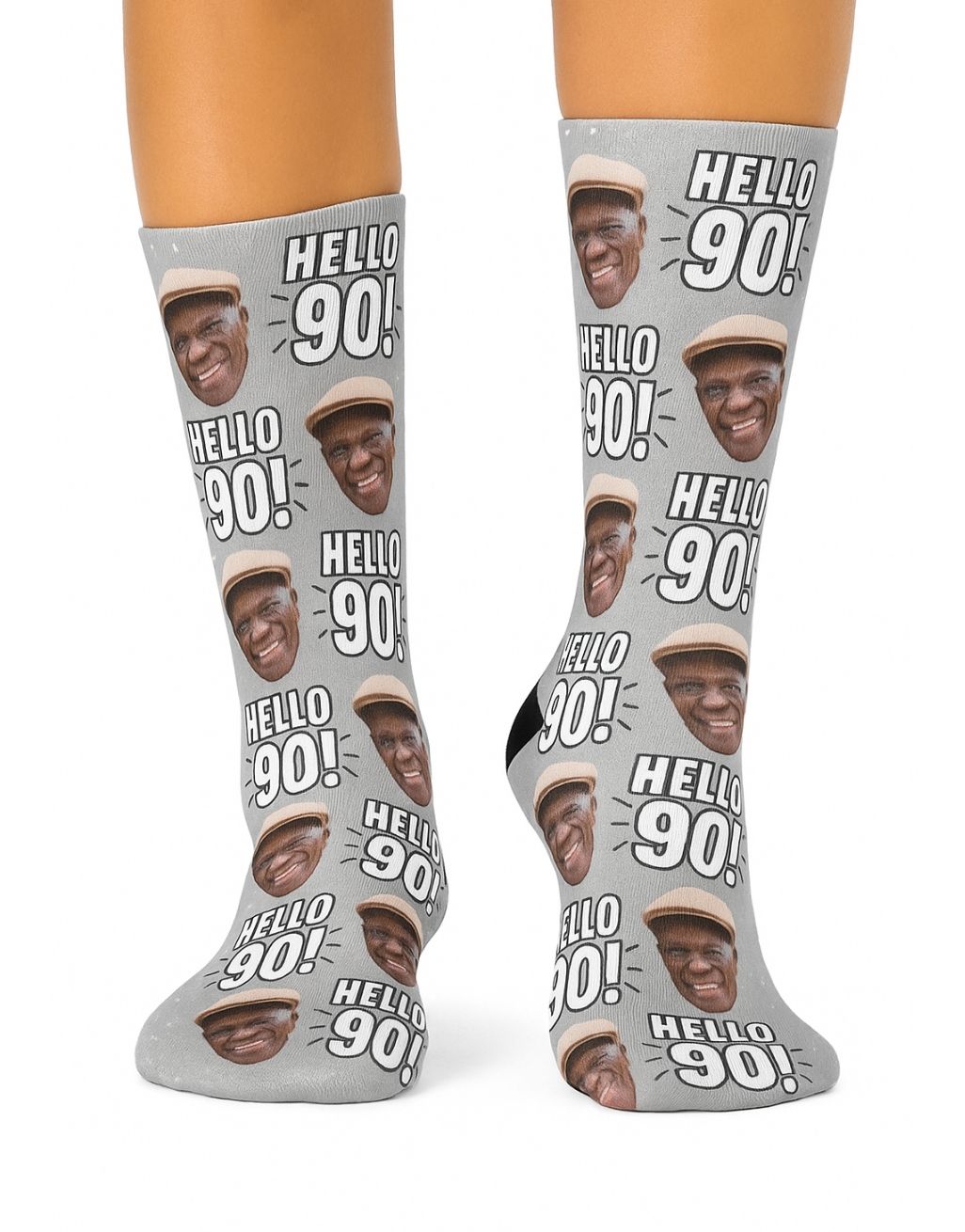 Hello 90 birthday personalised Socks