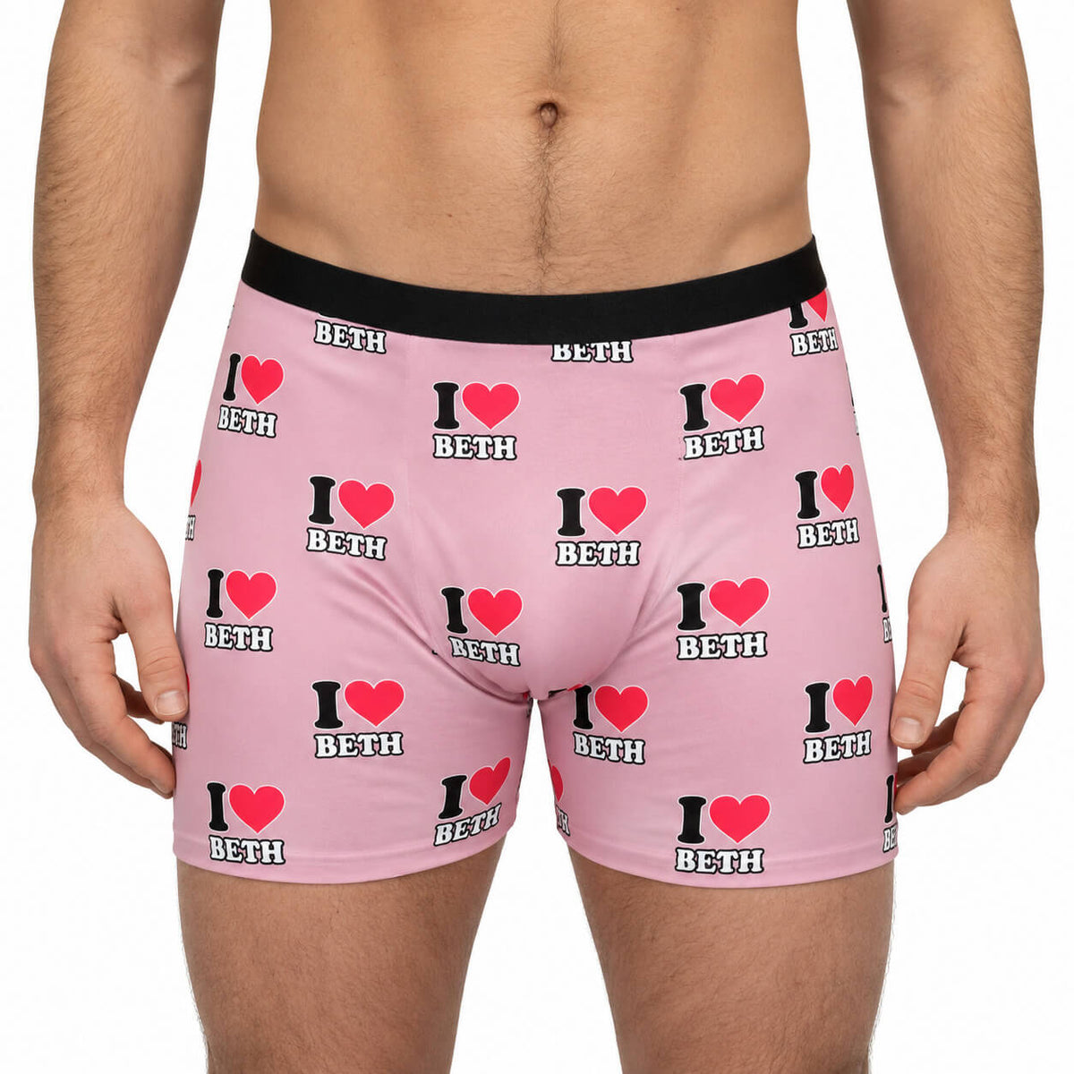 I Heart Name Personalised Boxers
