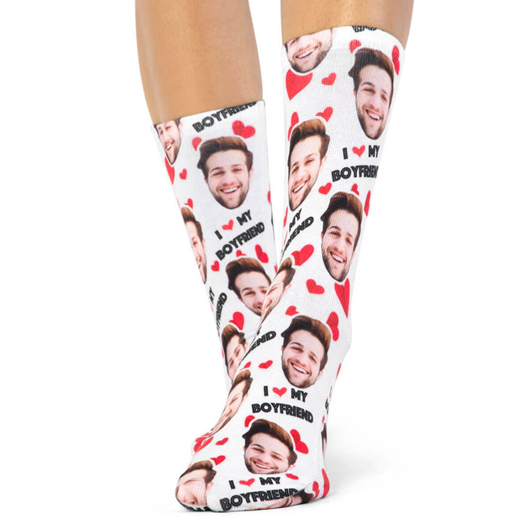 I Love My Boyfriend Socks