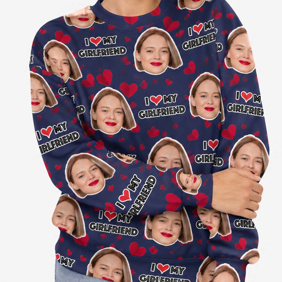I Love My Girlfriend Personalised Sweatshirt