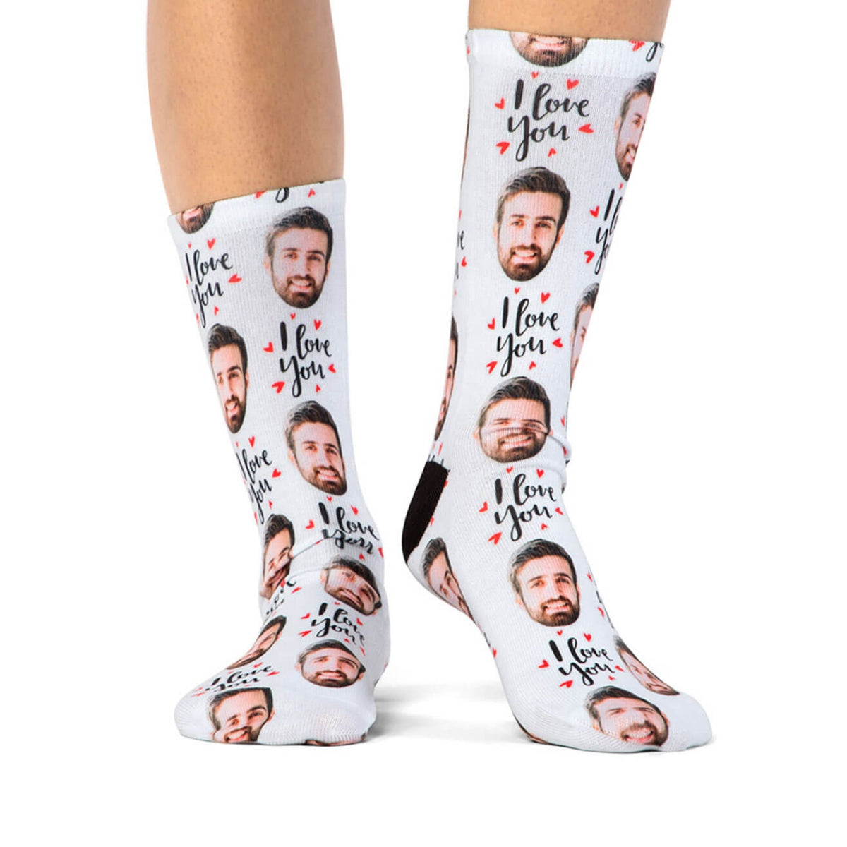 I Love You Custom Face Socks