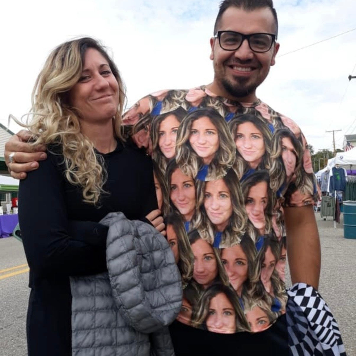 Couples Face Mash T-Shirt