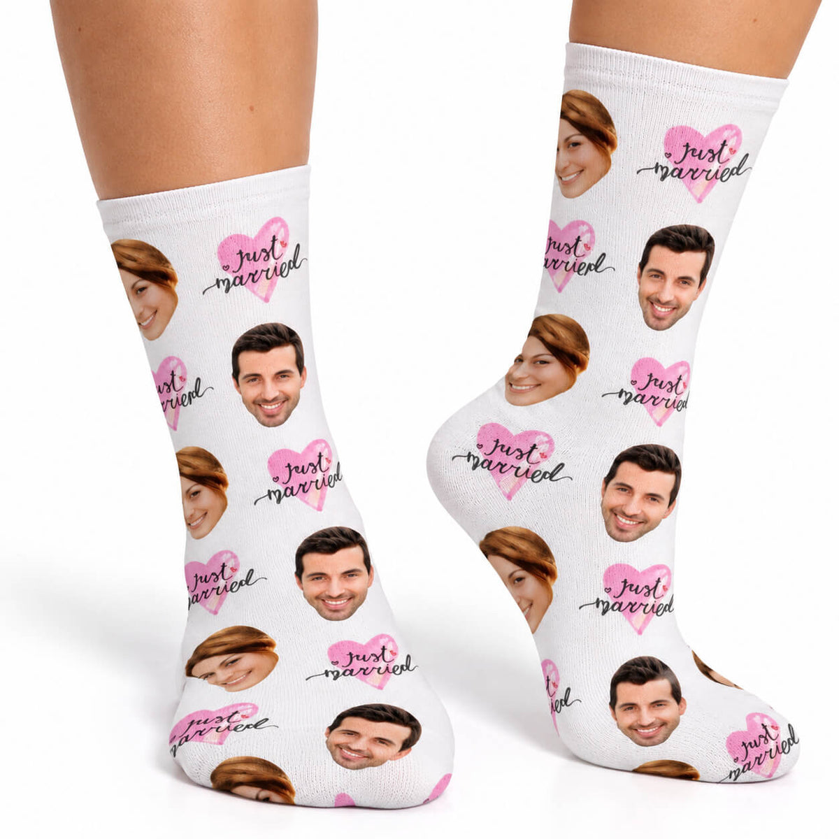 JustMarriedCuteFaceSocks1st