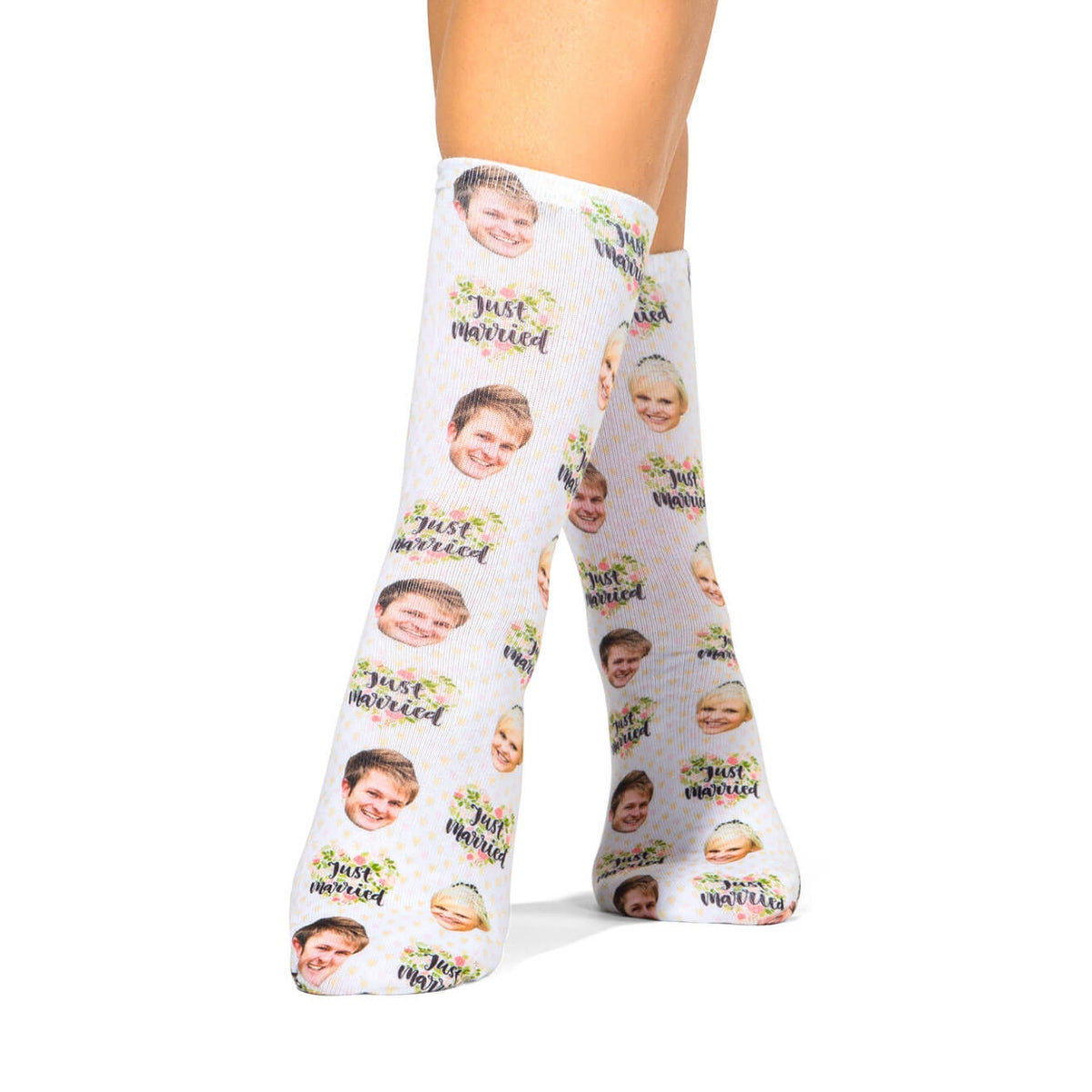 Just Married Floral Socks