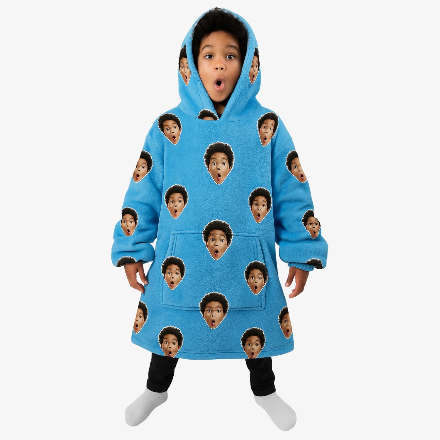 Your Face Chillzy Kids Hoodie Blanket