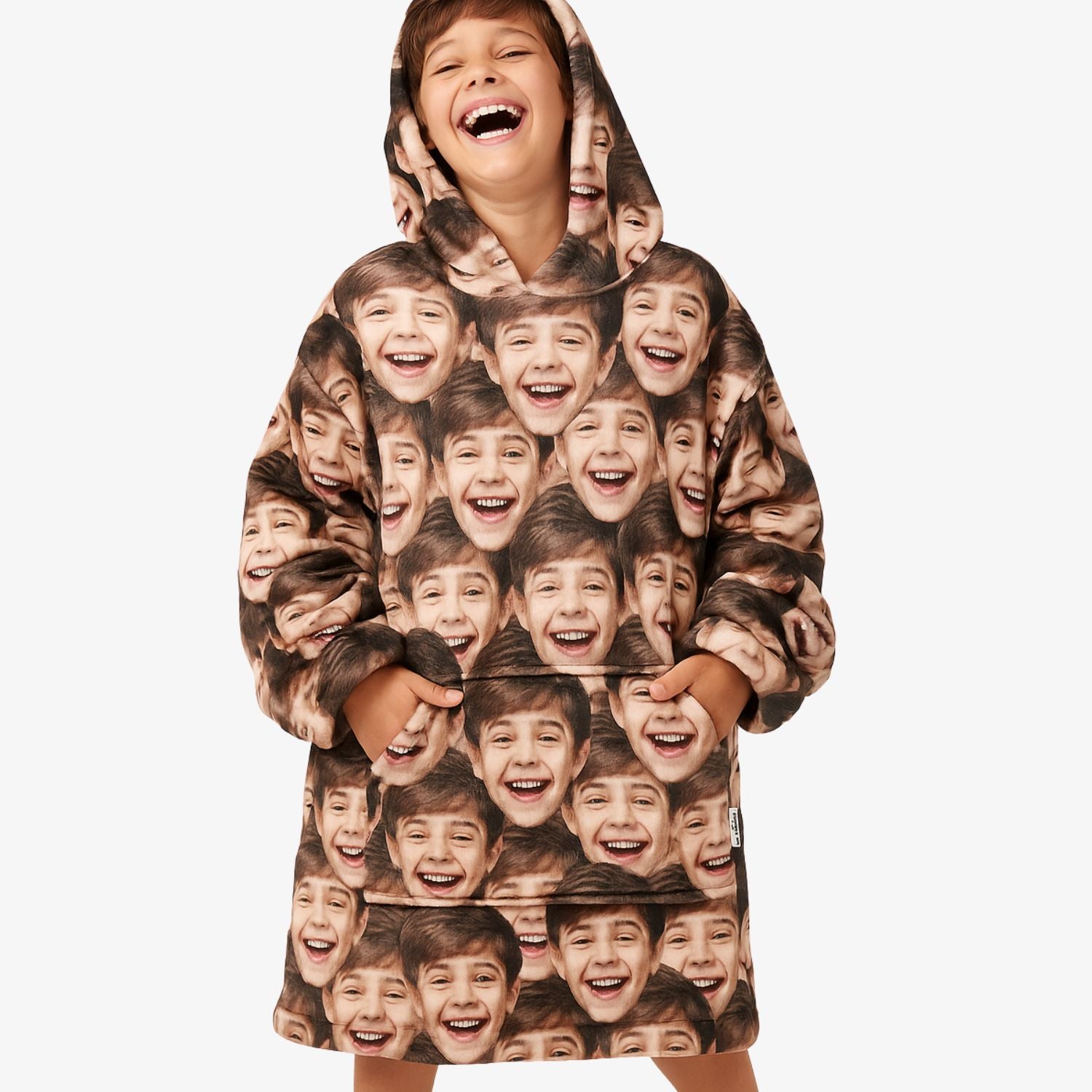 face personalised hoodie blanket
