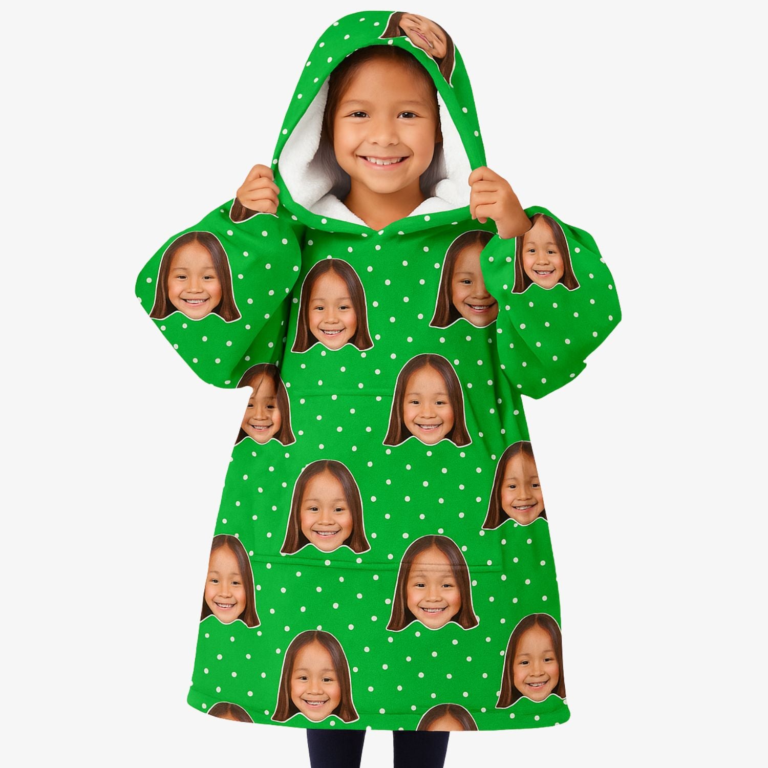 Spotty Kids Kids Hoodie Blanket