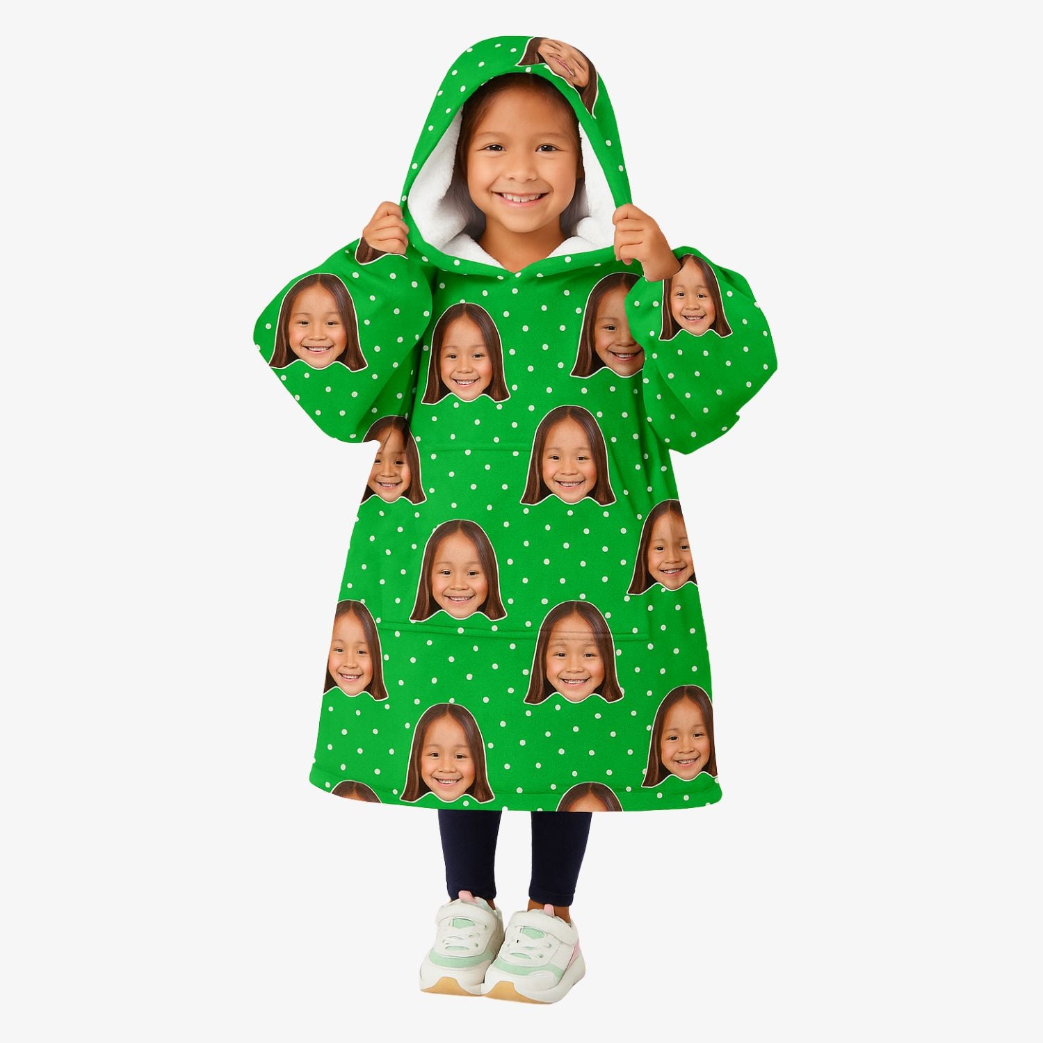 Spotty Kids Kids Hoodie Blanket