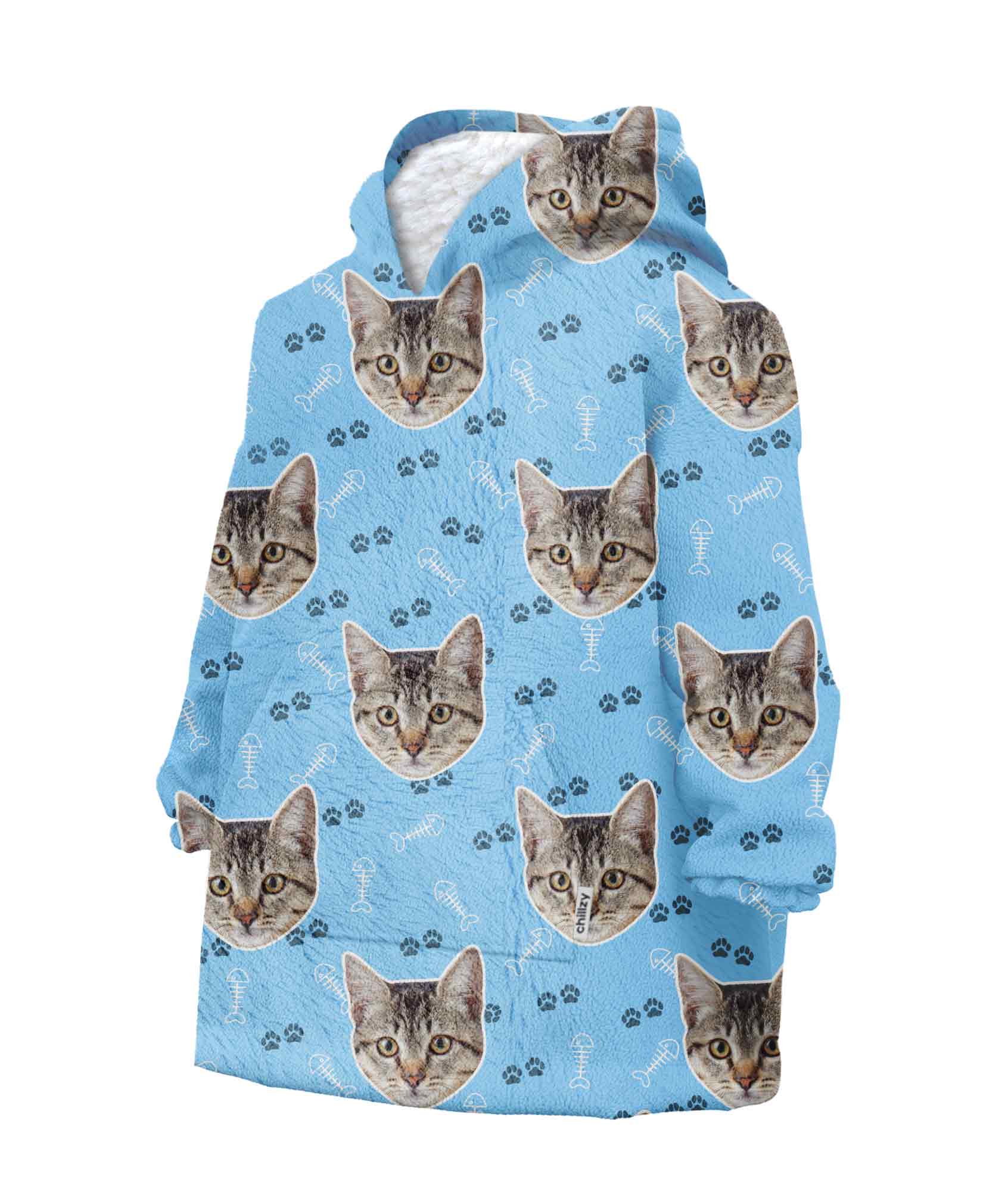 Your Cat Chillzy Kids Hoodie Blanket