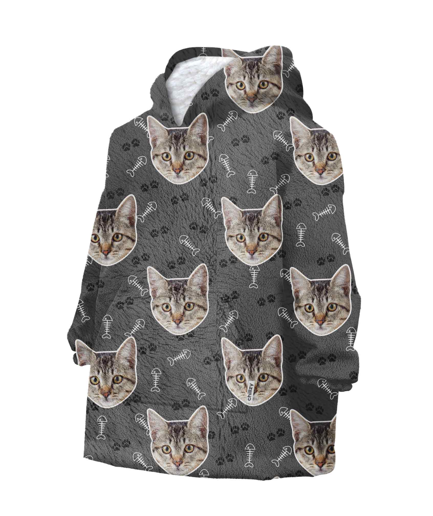 Your Cat Chillzy Kids Hoodie Blanket