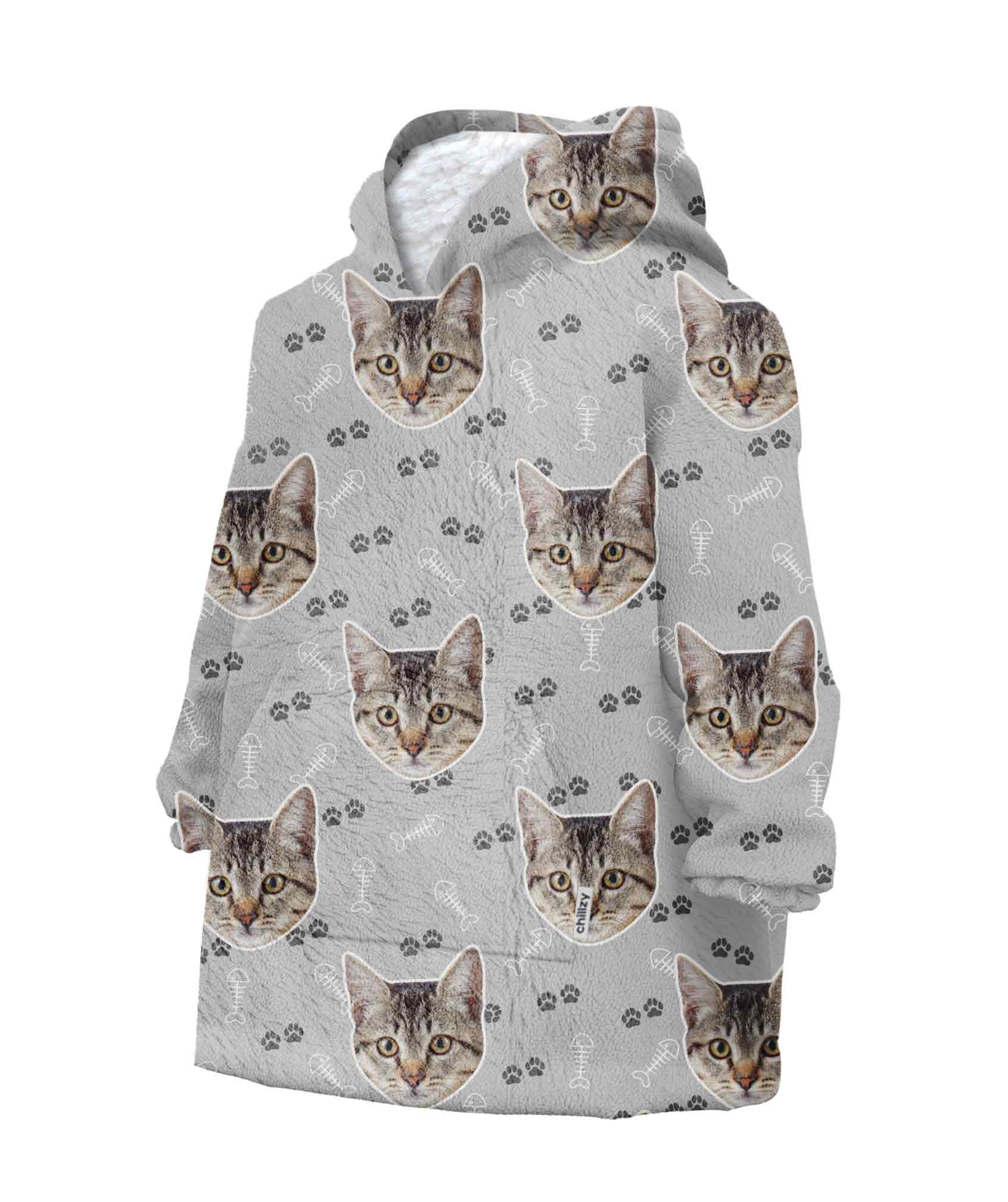 Your Cat Chillzy Kids Hoodie Blanket