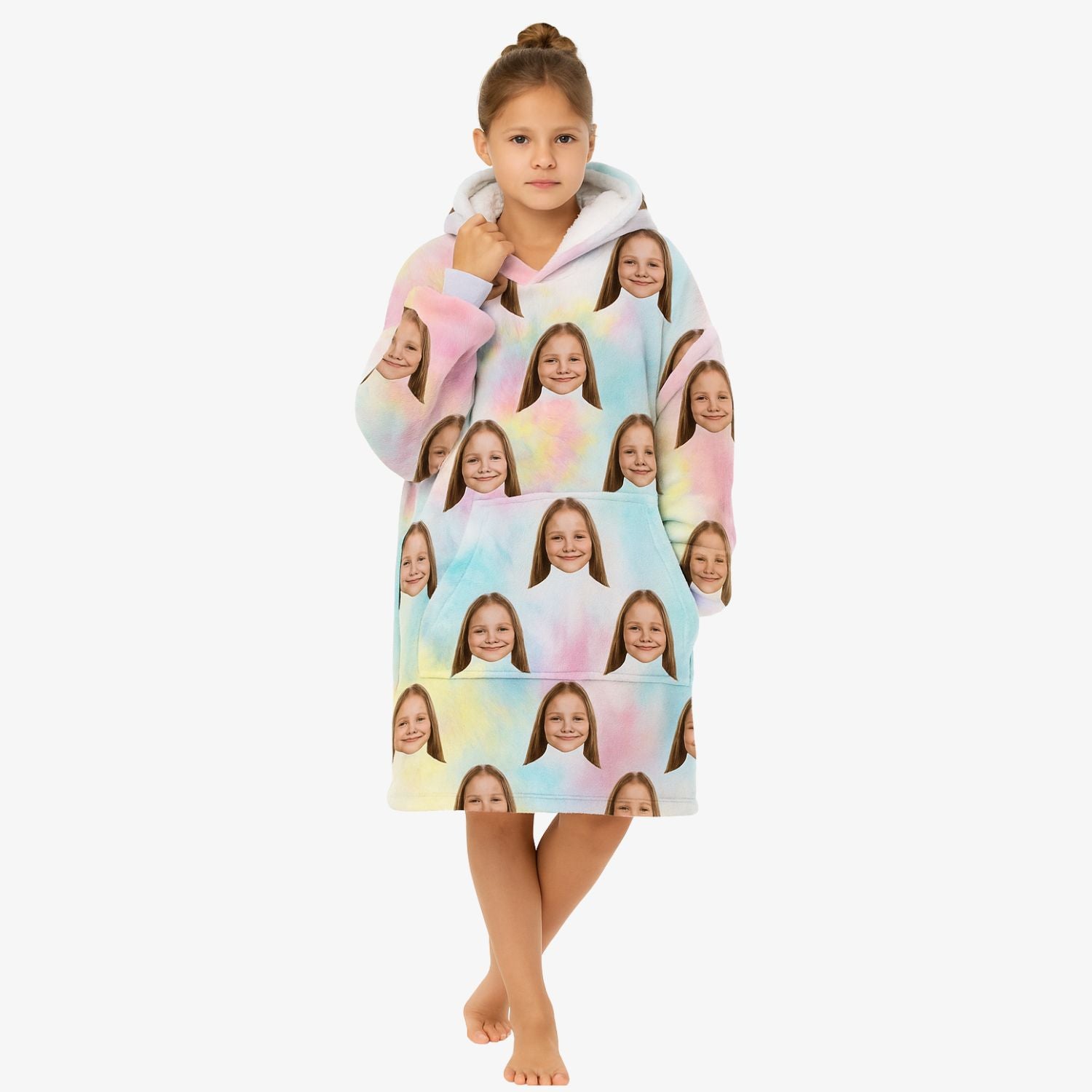 Your Photo Collage Kids Hoodie Blanket