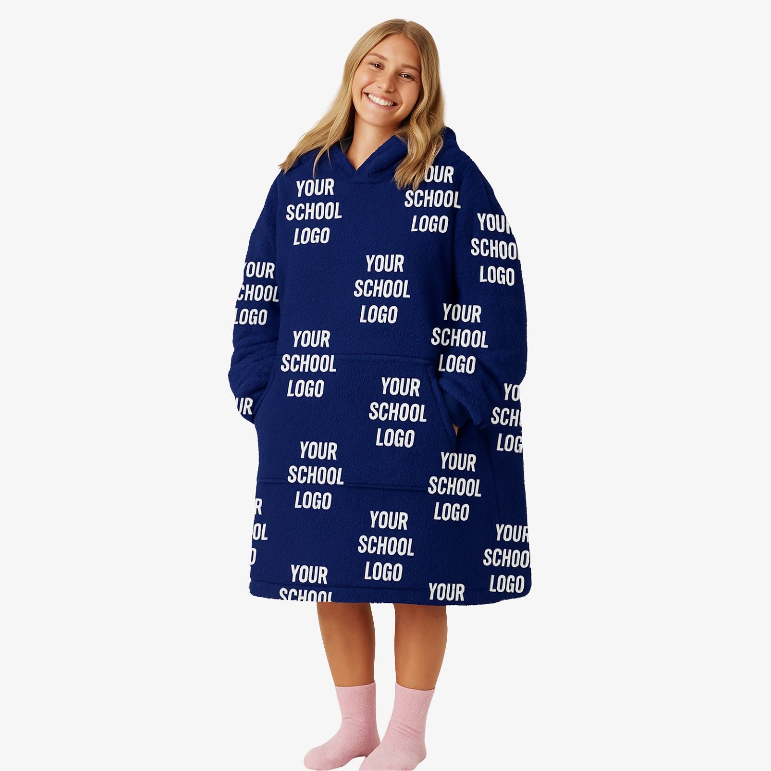 Your School Logo Chillzy Kids Hoodie Blanket