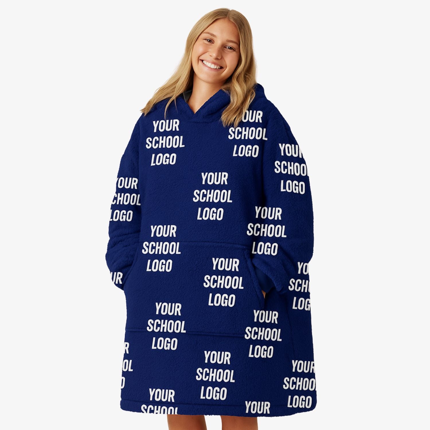 Your School Logo Chillzy Kids Hoodie Blanket