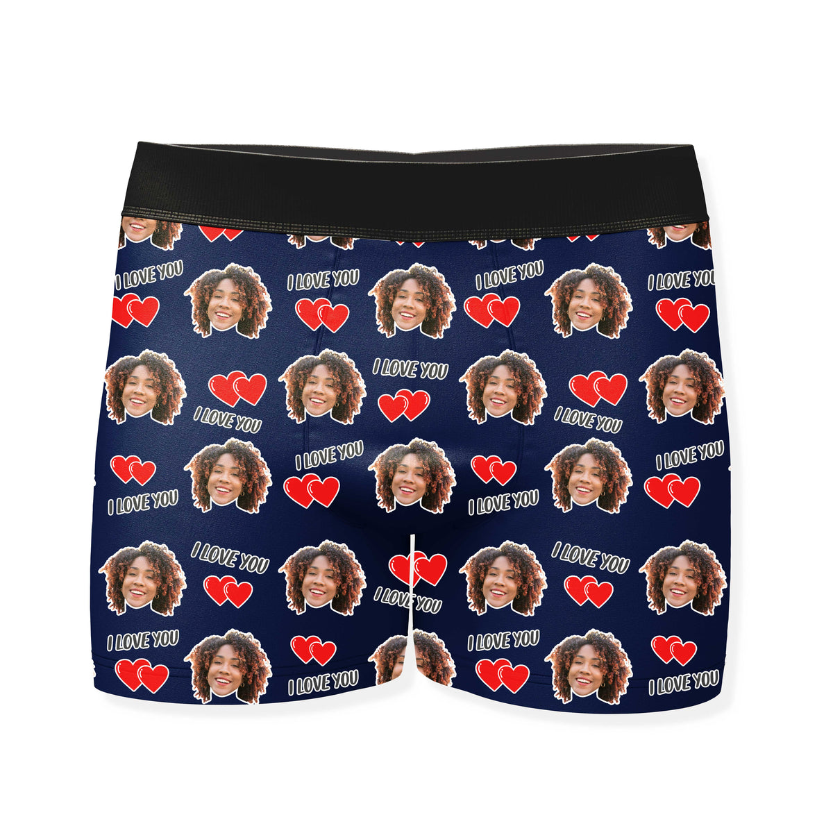I Love You Custom Face Boxers