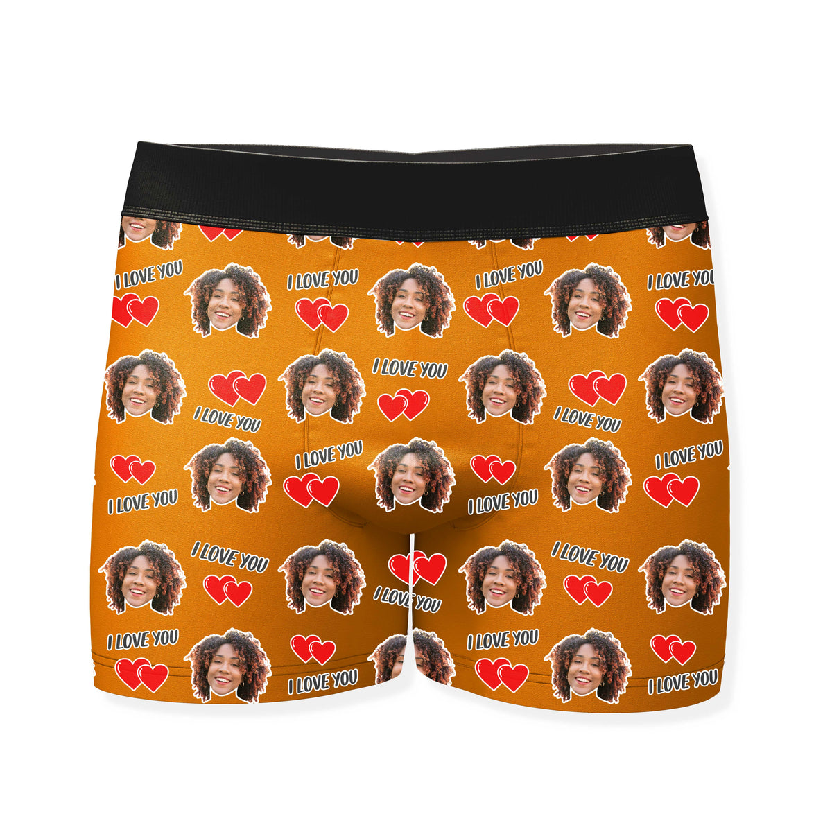 I Love You Custom Face Boxers