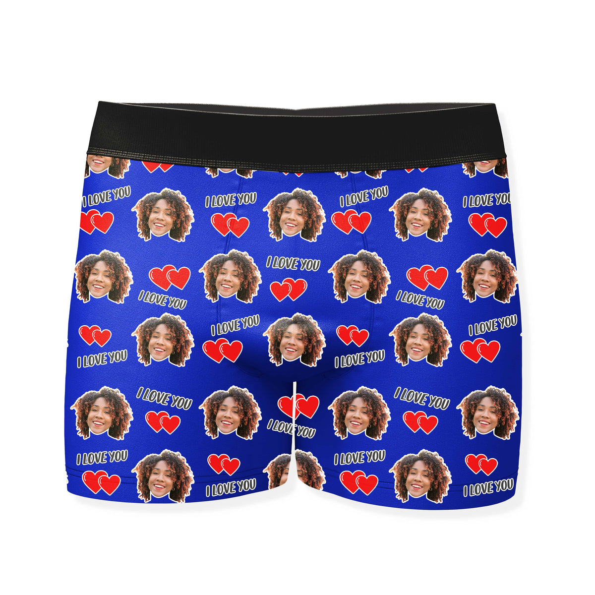 I Love You Custom Face Boxers