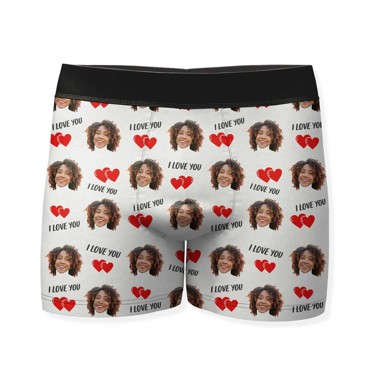 I Love You Custom Face Boxers
