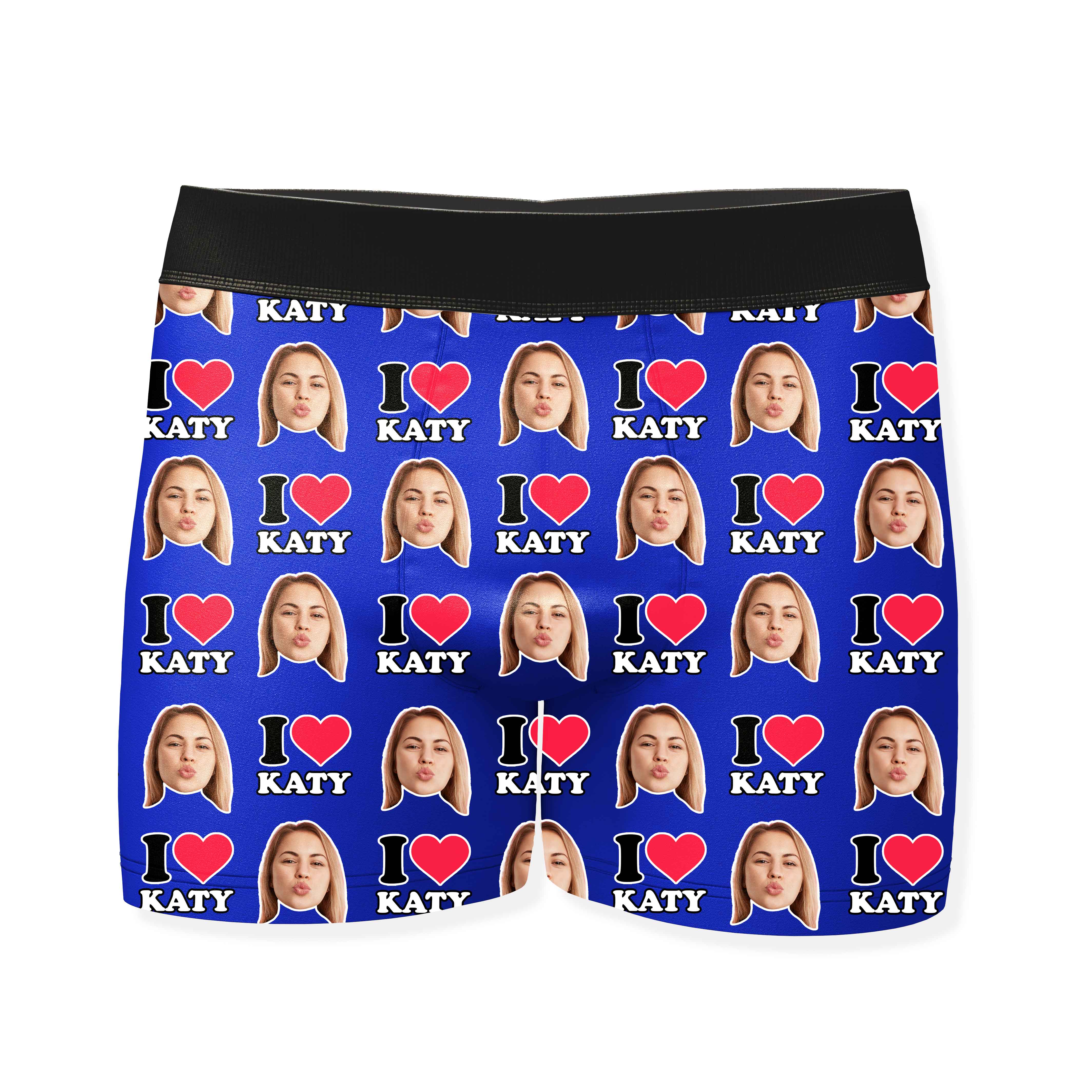 I Heart Name Boxers Personalised With Your Face