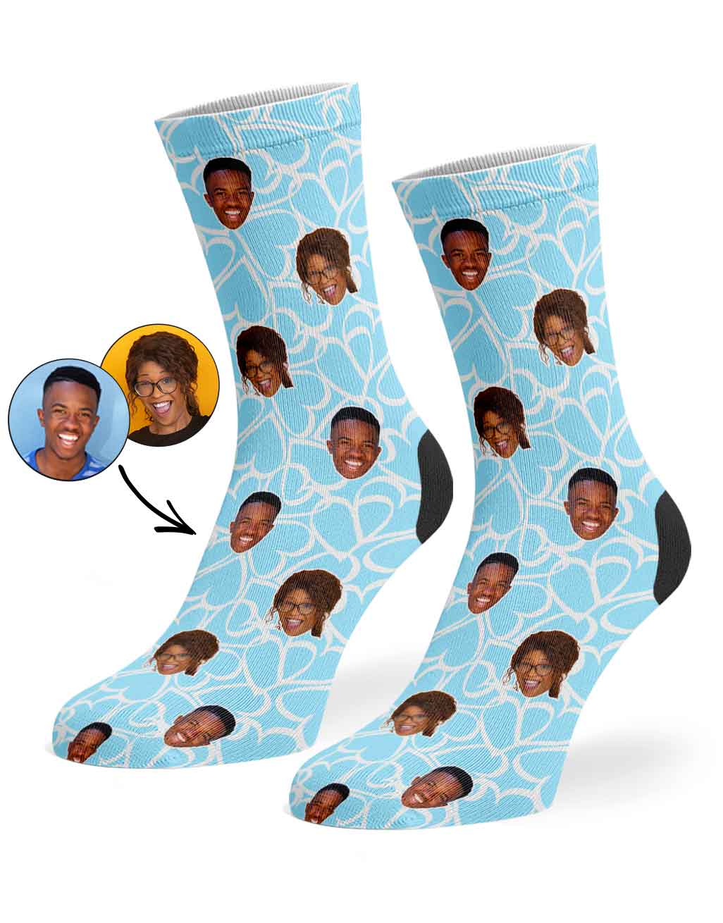 Doodle Hearts Socks